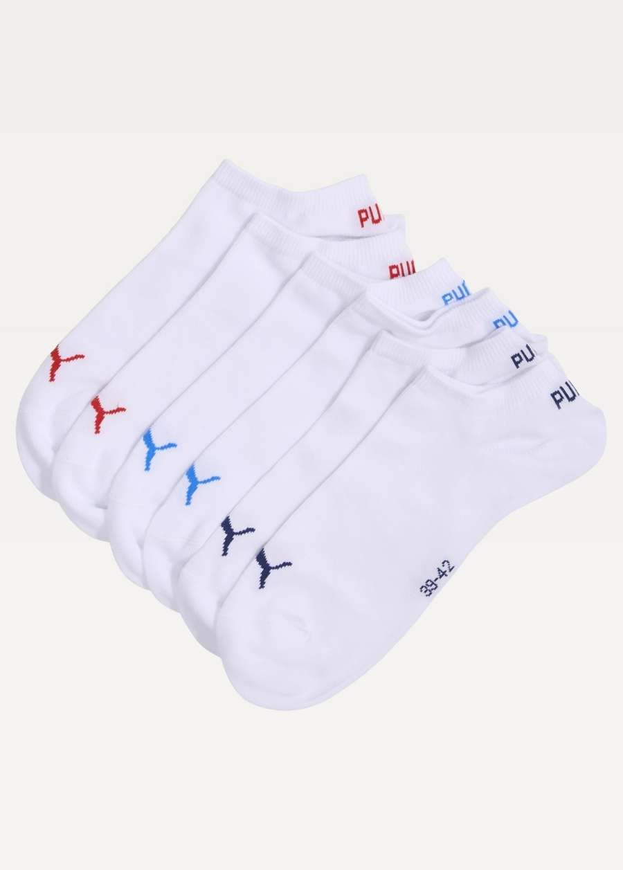 Шкарпетки PUMA UNISEX SNEAKER PLAIN (3 пари) Unisex White / Red / Blue