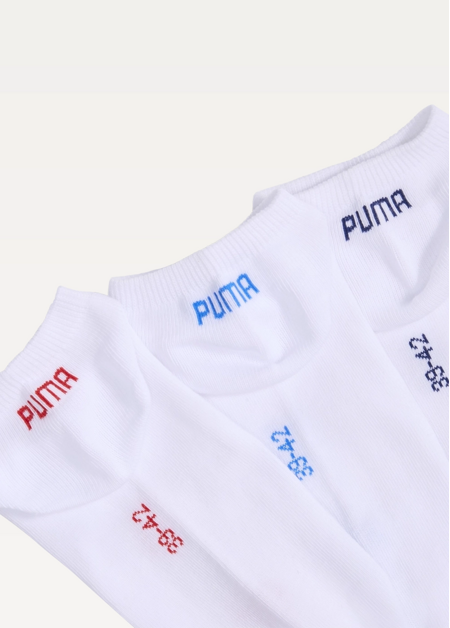 Шкарпетки PUMA UNISEX SNEAKER PLAIN (3 пари) Unisex White / Red / Blue
