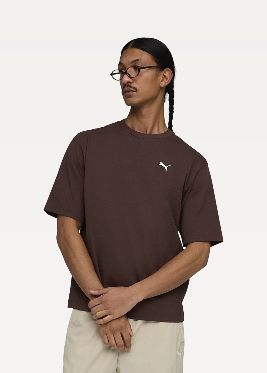 Футболка чоловіча PUMA WARDROBE ESS Boxy Tee Chocolate Brown