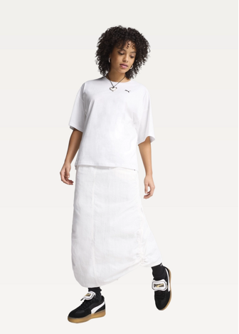 Футболка женская PUMA WARDROBE ESS Oversized Tee белого цвета