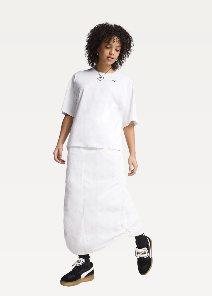 Футболка жіноча PUMA WARDROBE ESS Oversized Tee білого кольору