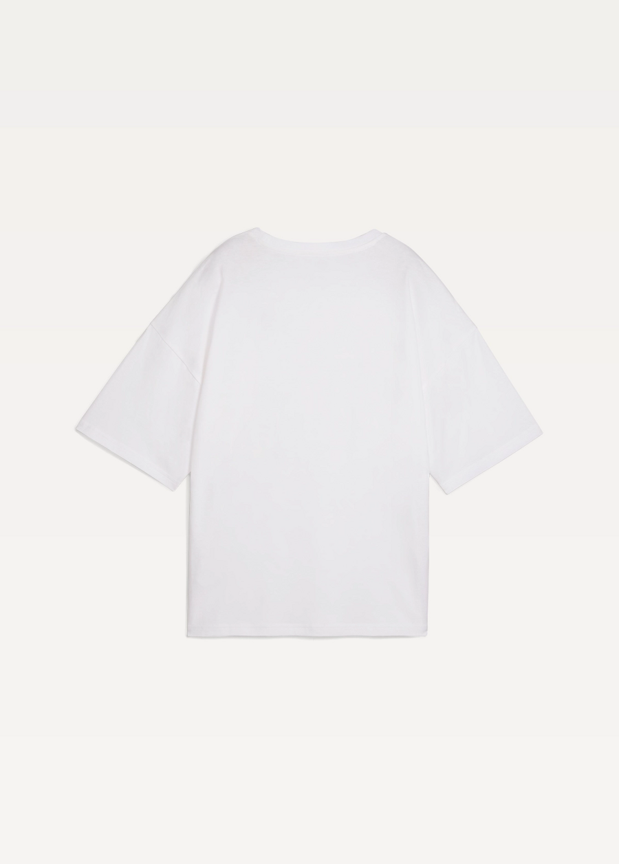 Футболка жіноча PUMA WARDROBE ESS Oversized Tee білого кольору