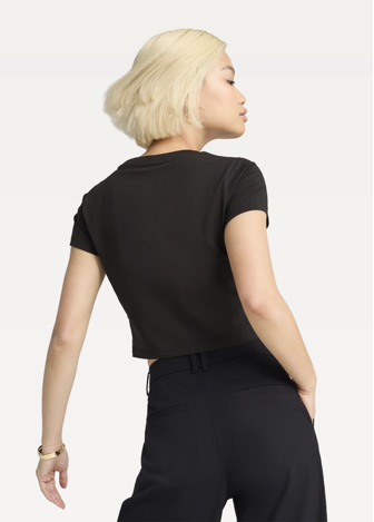 Футболка женская PUMA WARDROBE ESS Baby Tee черного цвета