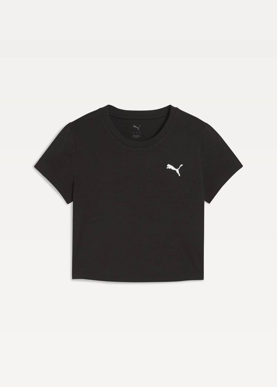 Футболка женская PUMA WARDROBE ESS Baby Tee черного цвета