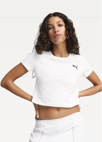 Футболка жіноча PUMA WARDROBE ESS Baby Tee білого кольору