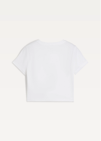 Футболка жіноча PUMA WARDROBE ESS Baby Tee білого кольору