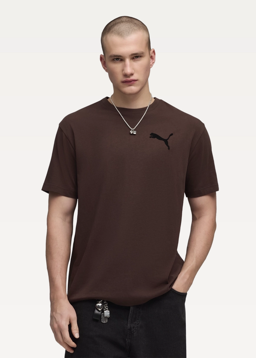 Футболка чоловіча PUMA ESS ELEVATED CAT LOGO Tee Chocolate Brown