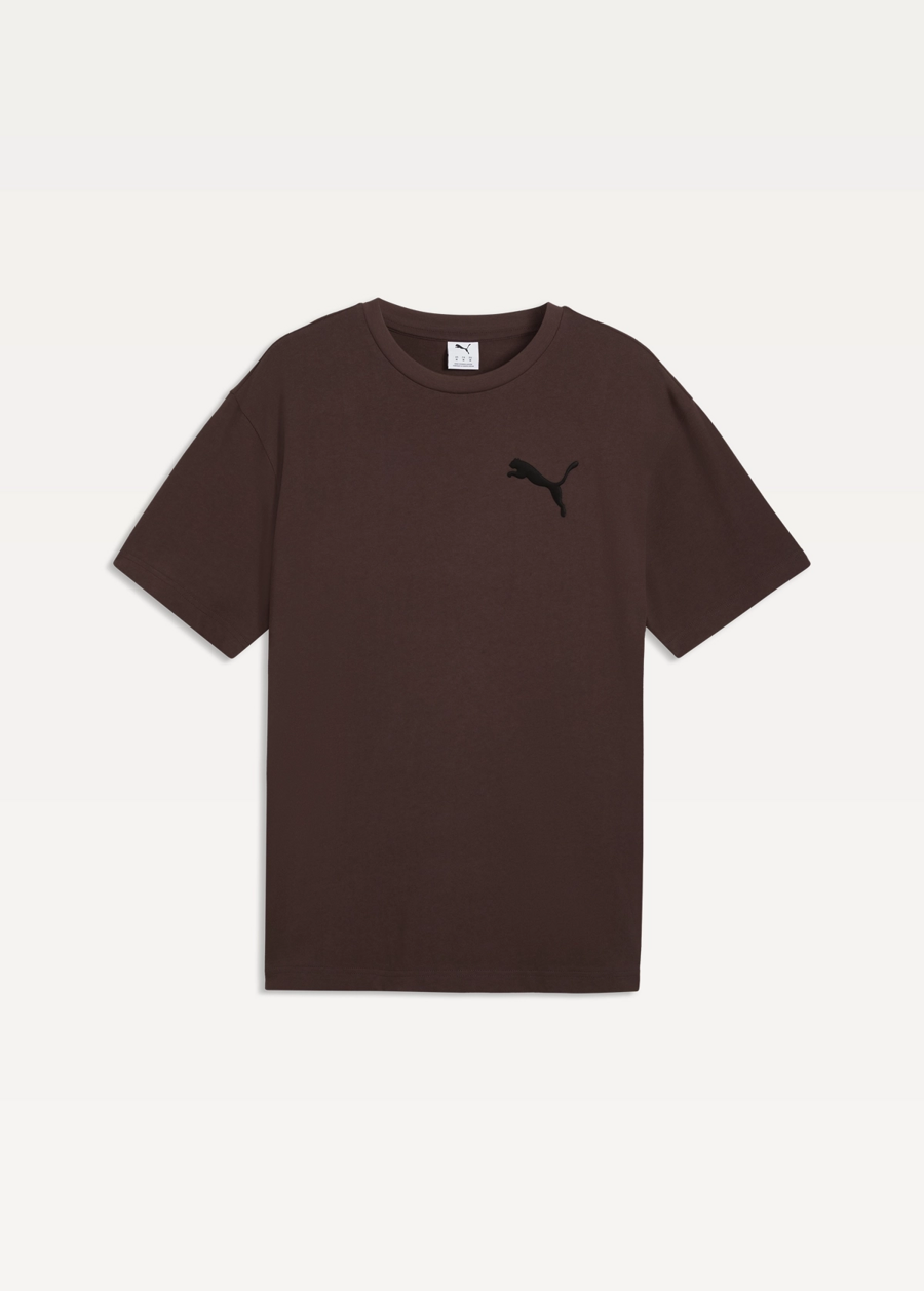 Футболка чоловіча PUMA ESS ELEVATED CAT LOGO Tee Chocolate Brown