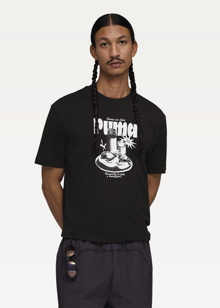 Футболка чоловіча PUMA GRAPHIC Tee чорного кольору