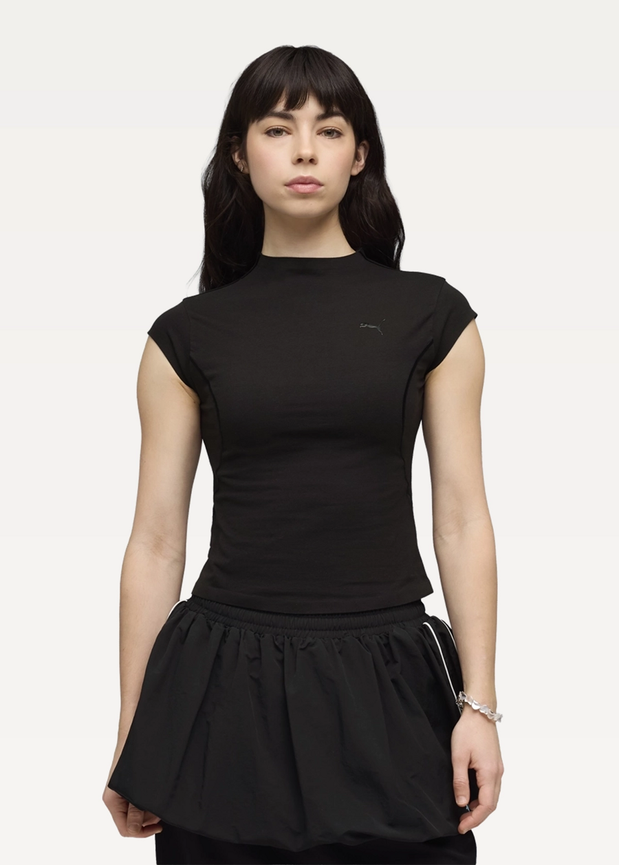 Топ женский спортивный PUMATECH SENSE Drycell Tee черного цвета