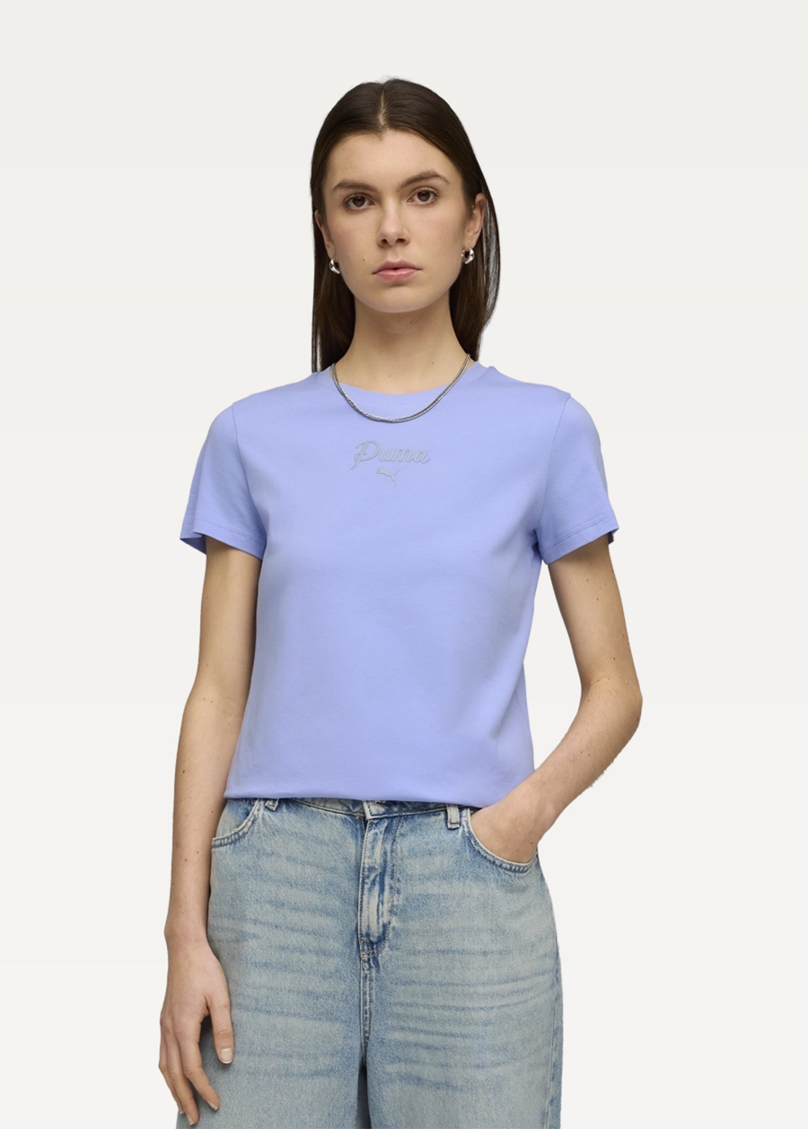 Футболка женская PUMA ESS SCRIPT Tee Intense Lavender