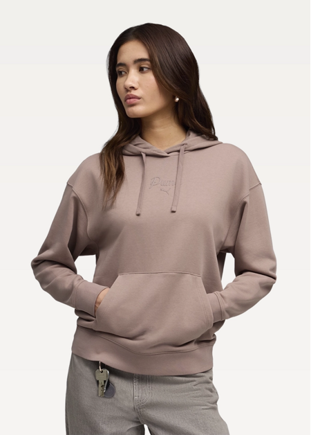 Худи женское PUMA ESS SCRIPT Hoodie Sandstone