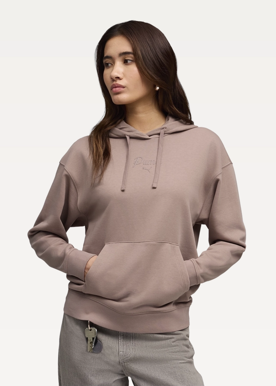 Худі жіноче PUMA ESS SCRIPT Hoodie Sandstone