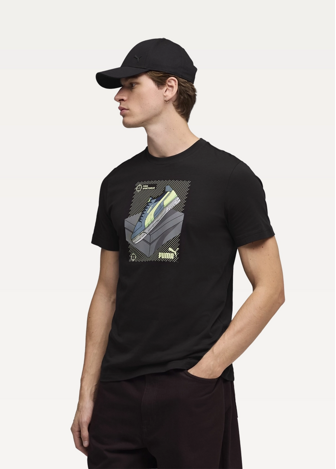 Футболка чоловіча PUMA GRAPHIC Sneaker Tee черного цвета