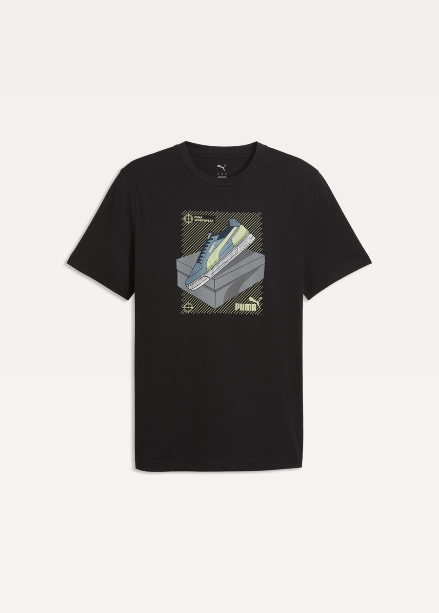 Футболка чоловіча PUMA GRAPHIC Sneaker Tee чорного кольору