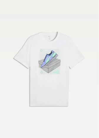Футболка чоловіча PUMA GRAPHIC Sneaker Tee белого цвета