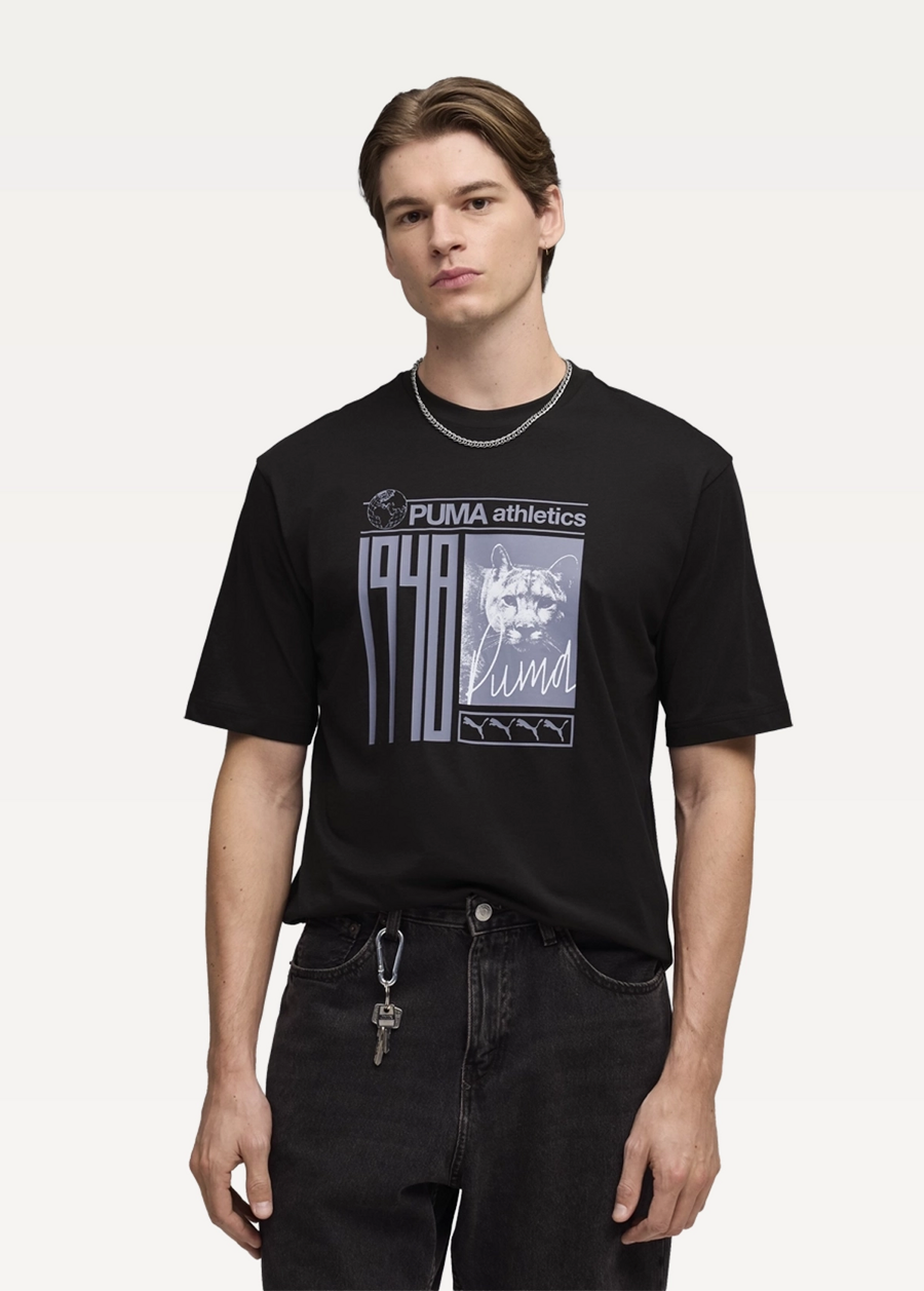 Футболка чоловіча PUMA GRAPHIC Photoprint Tee чорного кольору