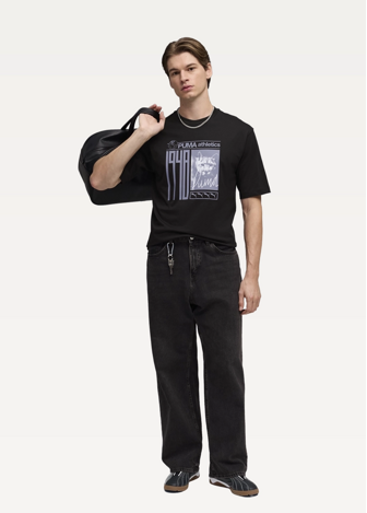 Футболка чоловіча PUMA GRAPHIC Photoprint Tee чорного кольору