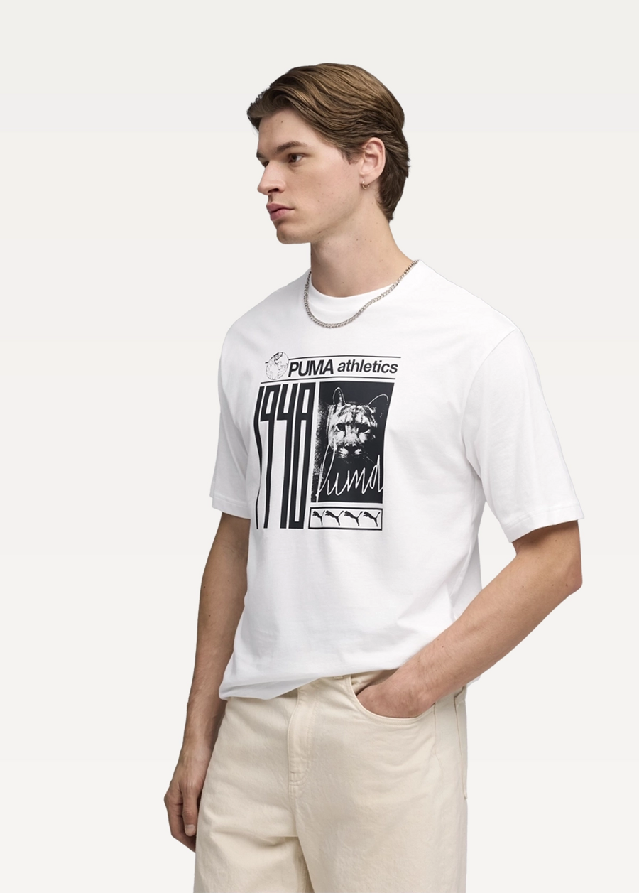 Футболка чоловіча PUMA GRAPHIC Photoprint Tee білого кольору