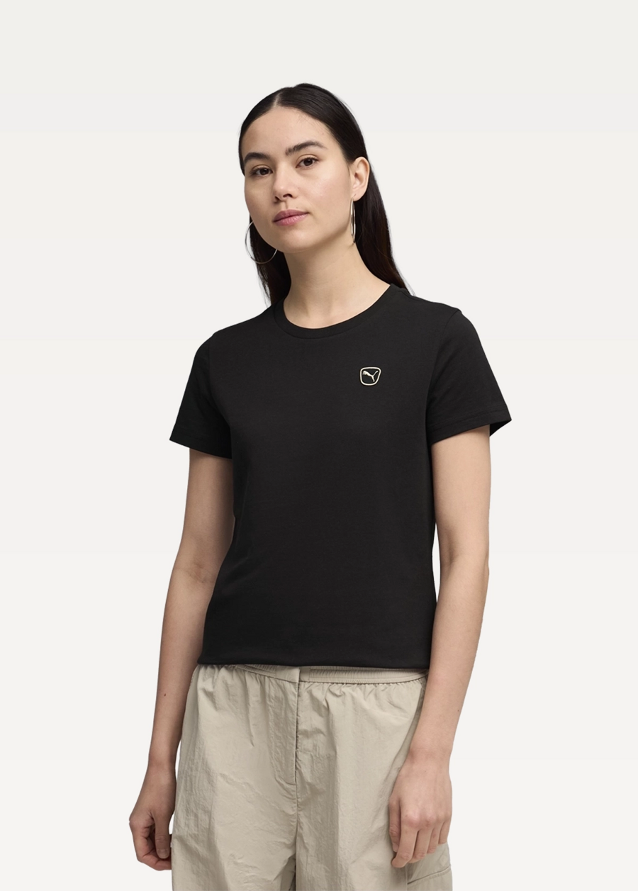 Футболка жіноча PUMA ESS ELEVATED Tee чорного кольору