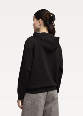 Свитшот женский PUMA ESS ELEVATED Comfort Hoodie черного цвета