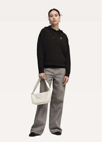 Свитшот женский PUMA ESS ELEVATED Comfort Hoodie черного цвета