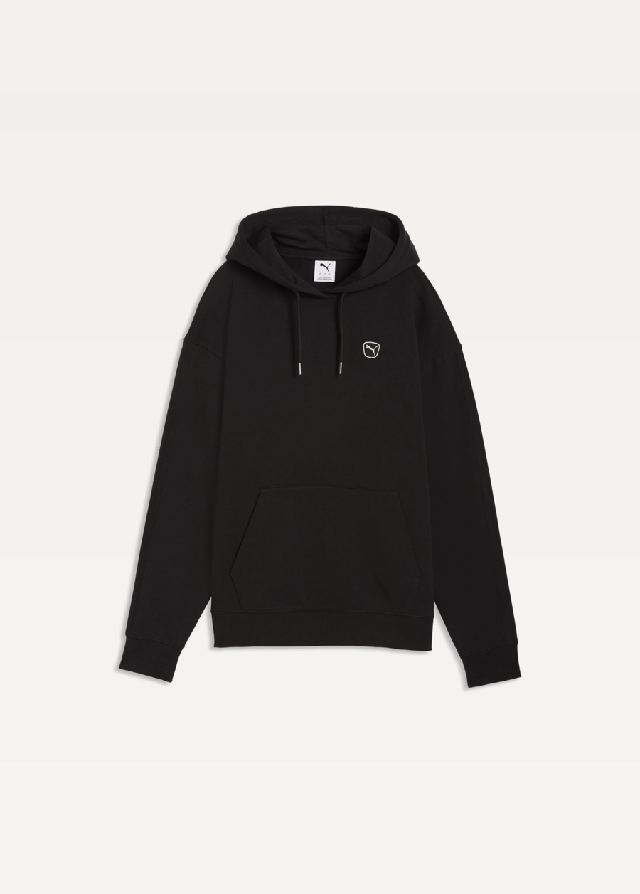 Свитшот женский PUMA ESS ELEVATED Comfort Hoodie черного цвета