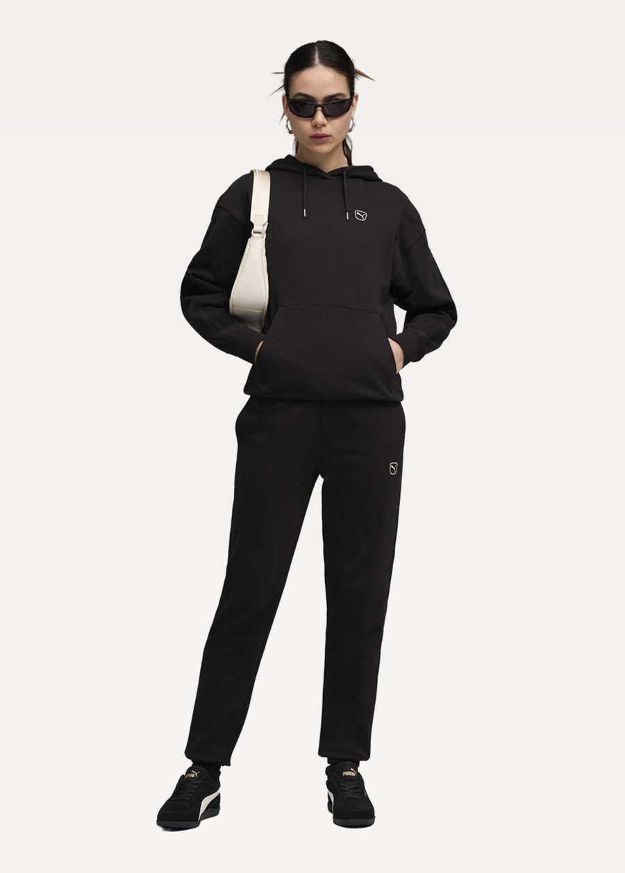 Спортивні штани жіночі PUMA ESS ELEVATED 26 Sweatpants чорного кольору