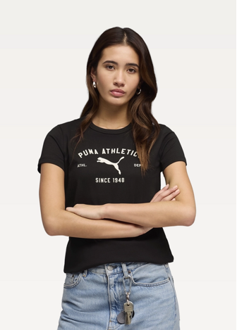 Футболка жіноча PUMA CLASS Graphic Tee чорного кольору