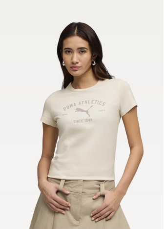 Футболка жіноча PUMA CLASS Graphic Tee Alpine Snow