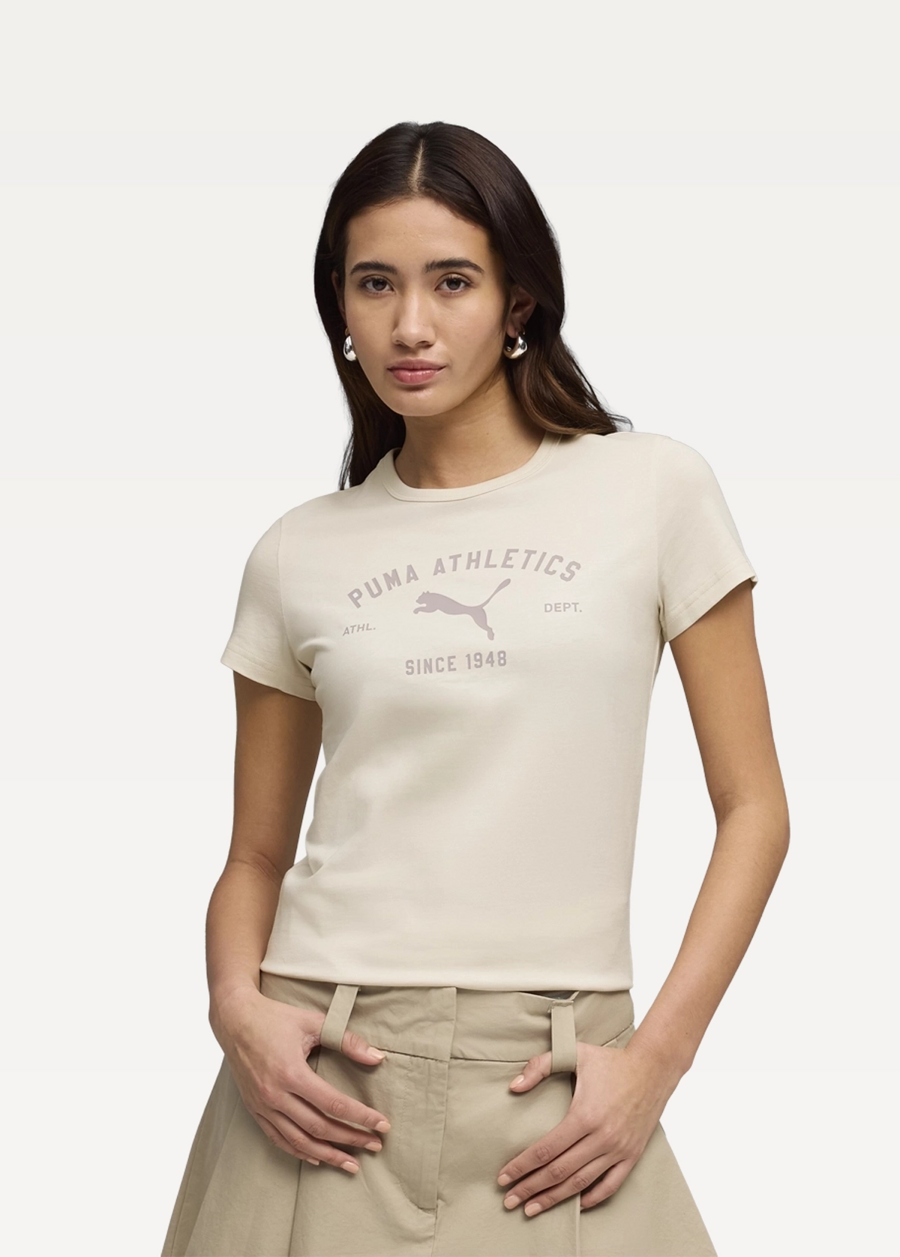 Футболка жіноча PUMA CLASS Graphic Tee Alpine Snow