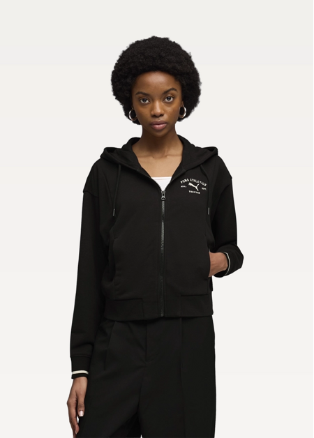 Худи женское PUMA CLASS Full-Zip Hoodie черного цвета