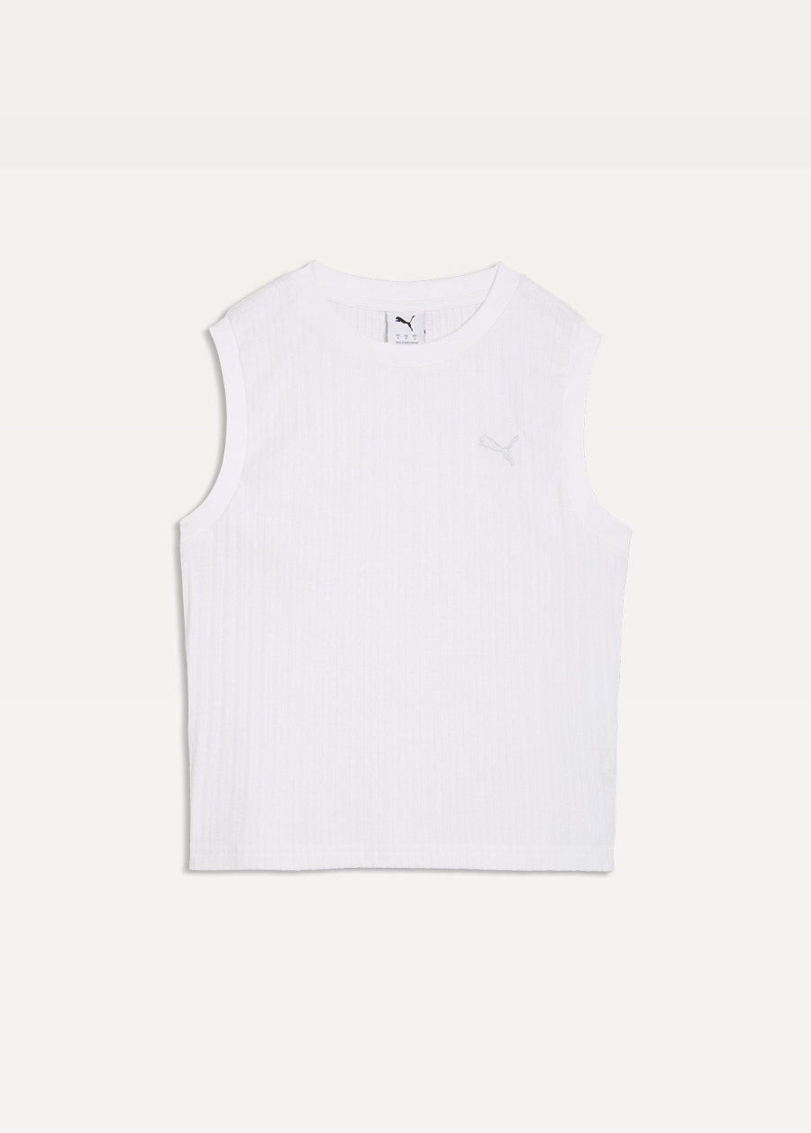 Майка женская PUMA HER Tank белого цвета