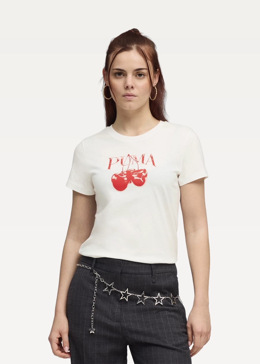 Футболка жіноча PUMA GRAPHICS Tee 2 білого кольору
