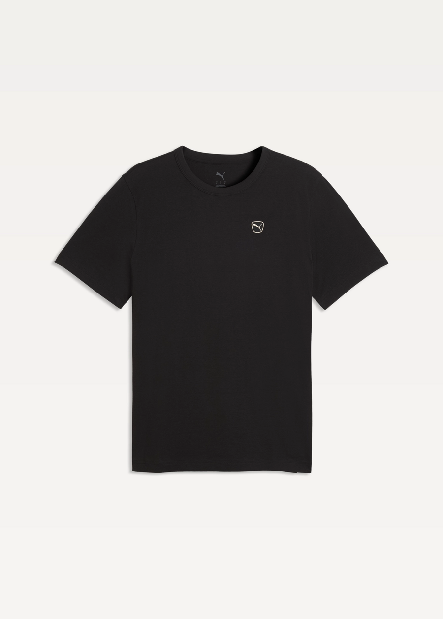 Футболка чоловіча PUMA ESS ELEVATED Black Tee черного цвета