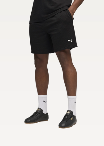 Спортивні шорти чоловічі PUMA ESS ELEVATED Material Shorts чорного кольору
