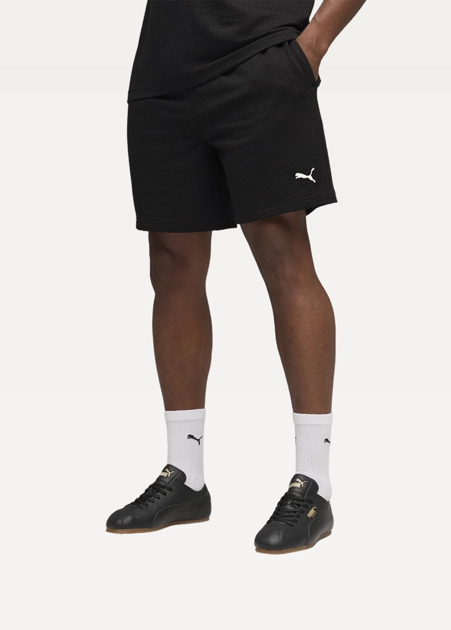 Спортивні шорти чоловічі PUMA ESS ELEVATED Material Shorts чорного кольору
