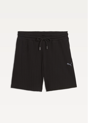 Спортивные шорты женские PUMA HER High-Waist Shorts черного цвета