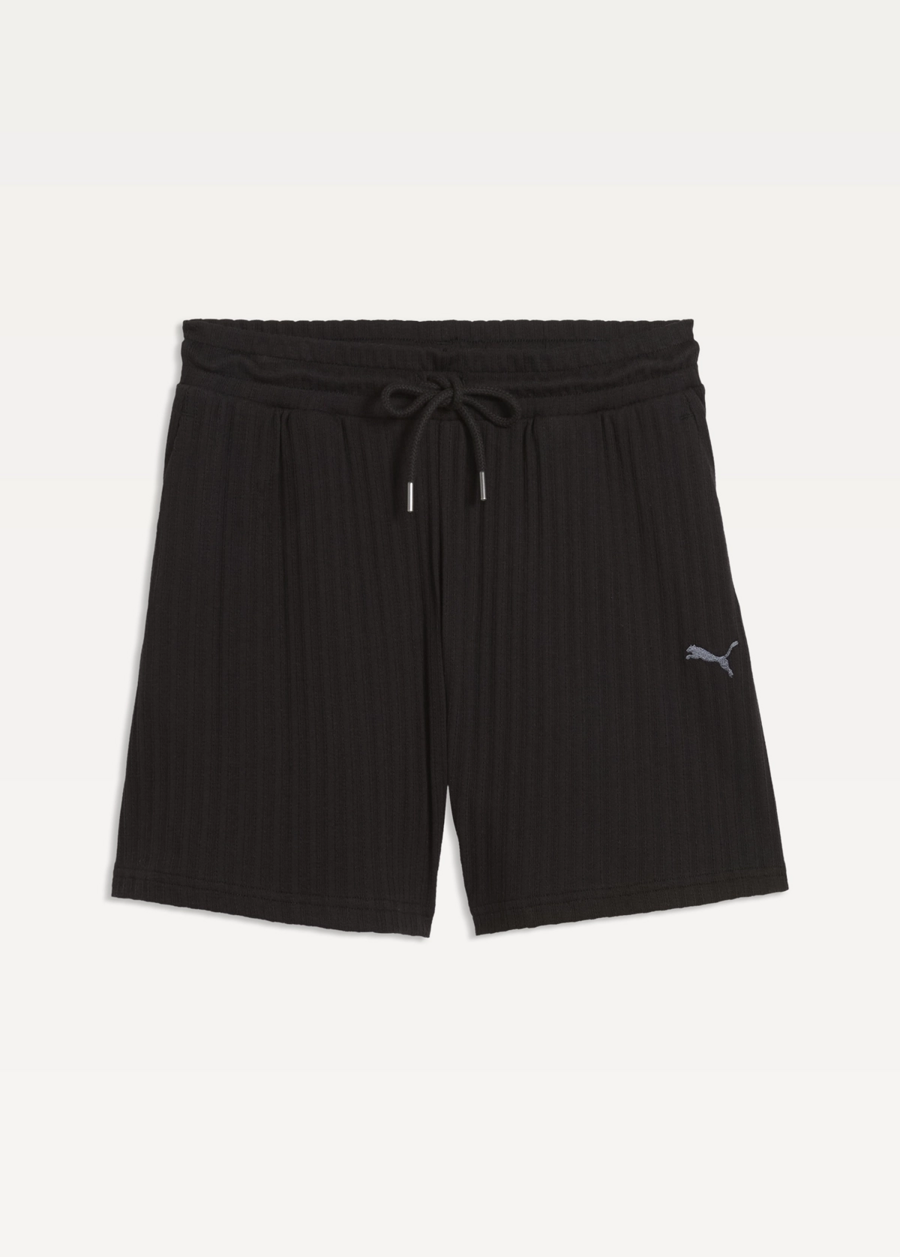 Спортивные шорты женские PUMA HER High-Waist Shorts черного цвета