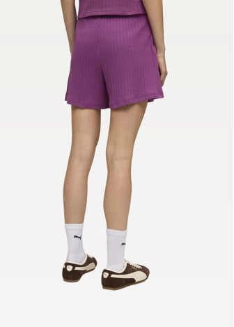 Спортивные шорты женские PUMA HER High-Waist Shorts Plum Wine
