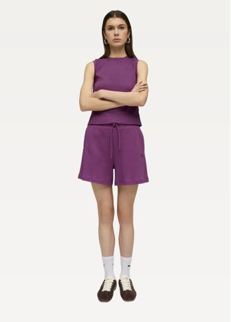 Спортивные шорты женские PUMA HER High-Waist Shorts Plum Wine