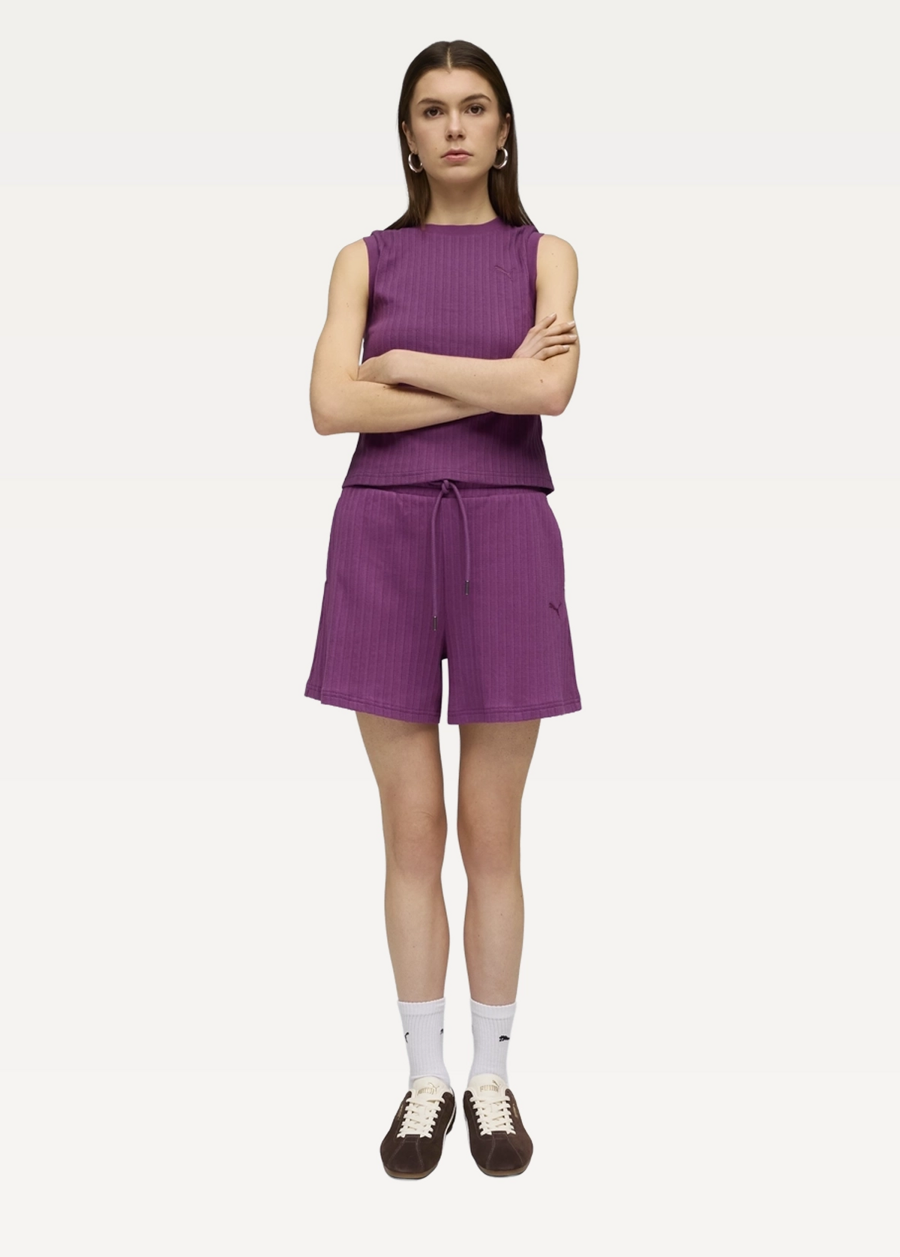 Спортивные шорты женские PUMA HER High-Waist Shorts Plum Wine