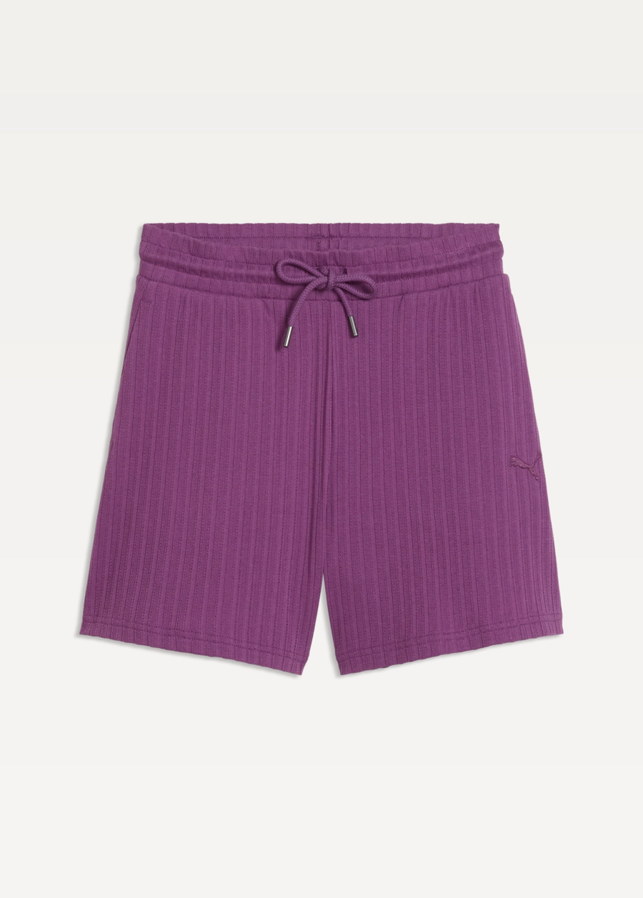 Спортивные шорты женские PUMA HER High-Waist Shorts Plum Wine