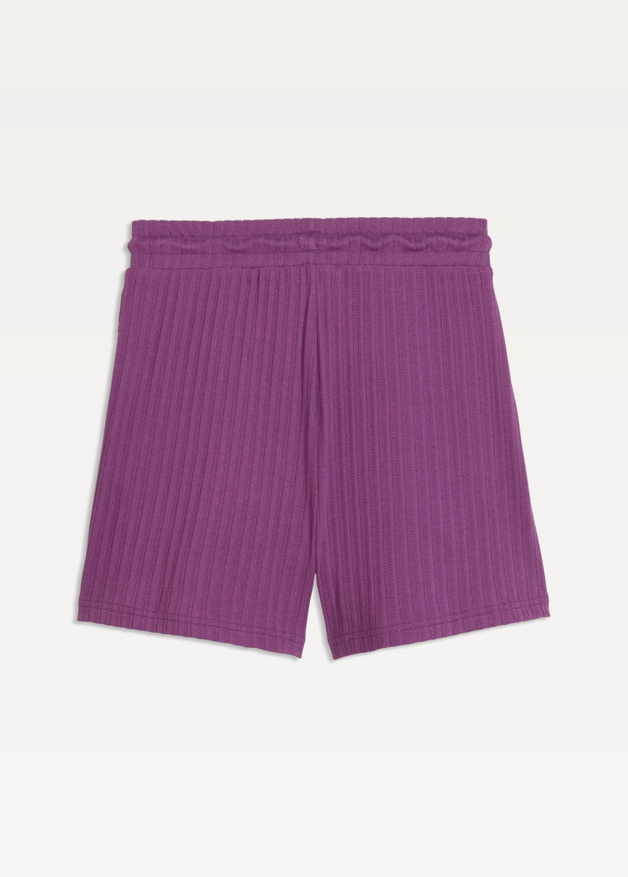 Спортивные шорты женские PUMA HER High-Waist Shorts Plum Wine