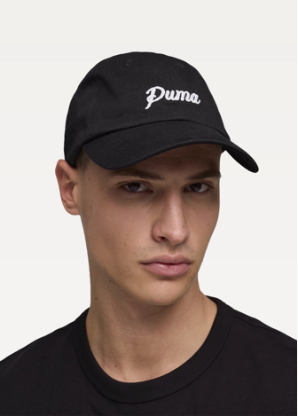 Кепка Unisex PUMA ESS SCRIPT Dad Cap черного цвета