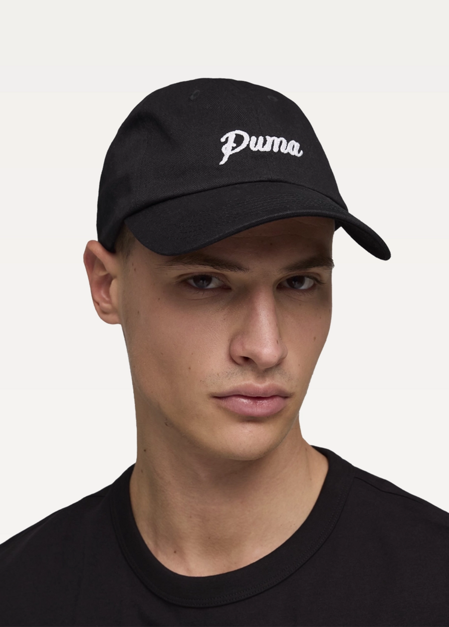 Кепка Unisex PUMA ESS SCRIPT Dad Cap черного цвета