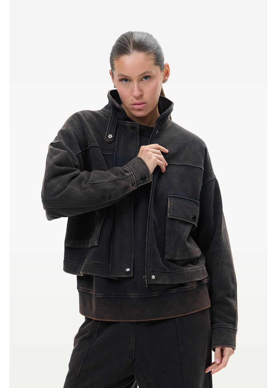 Бомбер жіночий FRND FOR FRIENDS Wing чорного кольору