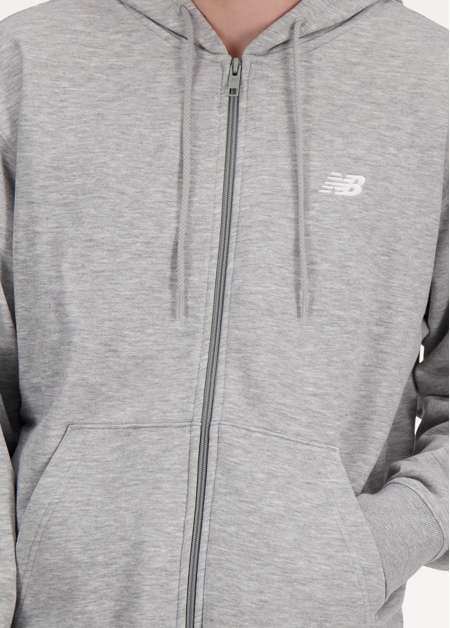 Худи мужское New Balance Stacked Logo серого цвета