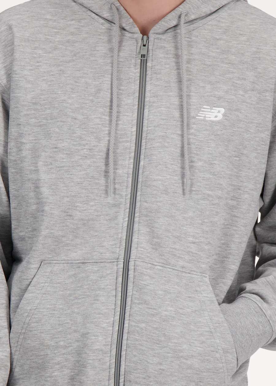 Худи мужское New Balance Stacked Logo серого цвета