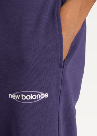 Штаны женские New Balance Sport French Terry Graphic Jogger фиолетового цвета